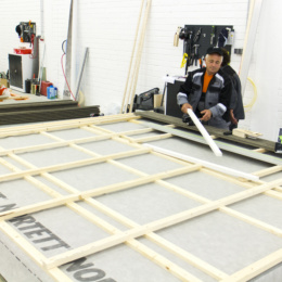 Välisseinaelement tuuletõkke ja rooviga,